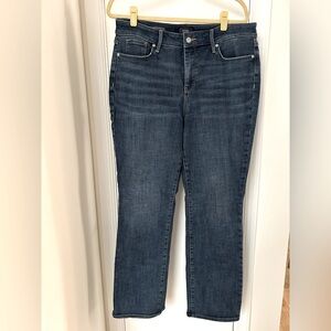 NYDJ Marilyn Straight Jeans Med/Dark wash Size 14